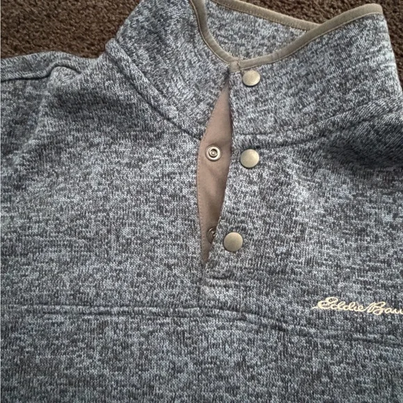 NEW Eddie Bauer Men's Radiator Fleece Snap-Front Pullover - Picture 5 of 9